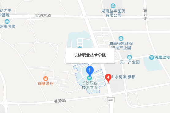 长沙职业技术学院地理位置
